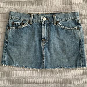 Lucky Brand Distressed Mini Denim Skirt Size 2 26